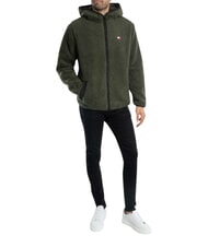 TOMMY HILFIGER TH JEANS Sweatshirt with pocket and hood fatigue green - Sweatshirts - 4