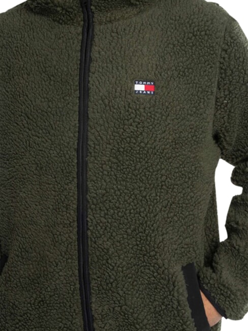 TH JEANS Sweatshirt with pocket and hood fatigue green - Sweatshirts