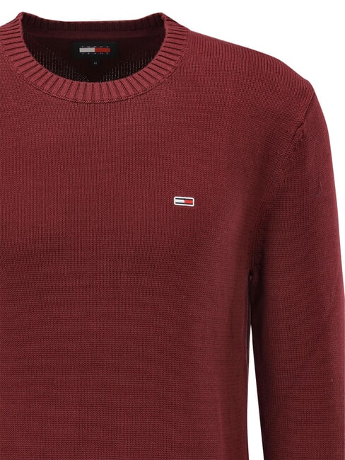 TH JEANS  Cotton crewneck deep red - Men's Sweaters