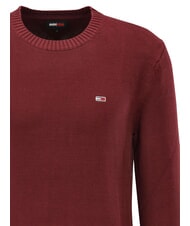 TOMMY HILFIGER TH JEANS  Cotton crewneck deep red - Men's Sweaters - 3
