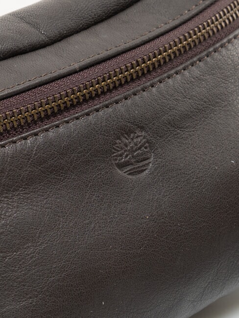 TUMBLED Leather bum bag dark brown - Hip pouches
