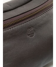 TIMBERLAND TUMBLED Leather bum bag dark brown - Hip pouches - 3