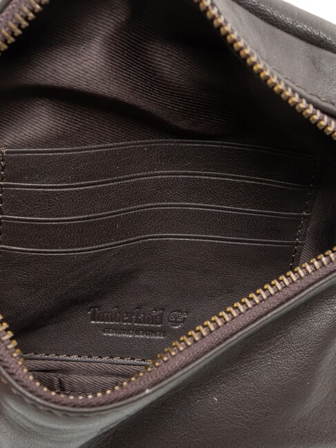 TUMBLED Leather bum bag dark brown - Hip pouches