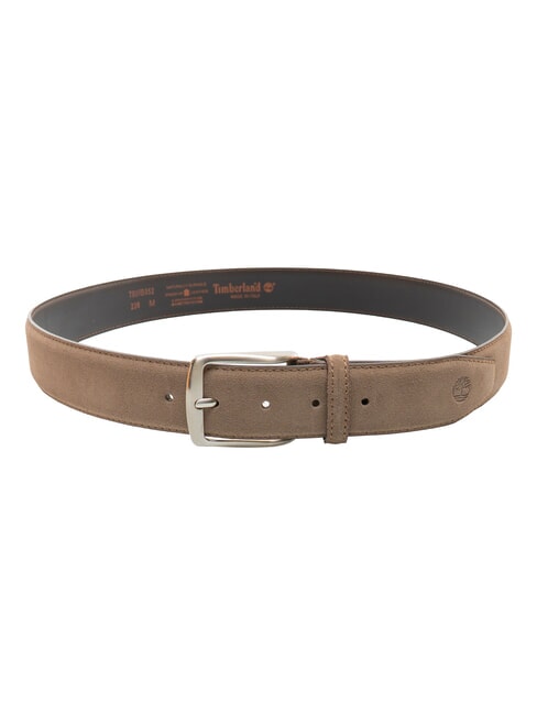 CASUAL Suede leather belt that can be shortened taupe - Belts