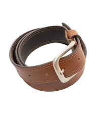 TIMBERLAND DOUBLE STITCHING Shortenable leather belt cognac - Belts - 3