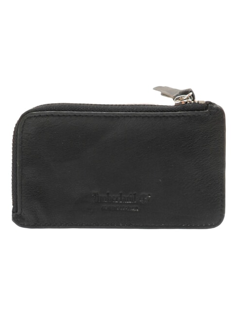 BASIC Large leather card holder with zip black - Men&rsquo;s Wallets