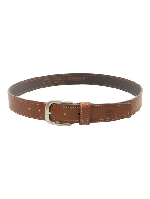 DOUBLE STITCHING Shortenable leather belt cognac - Belts