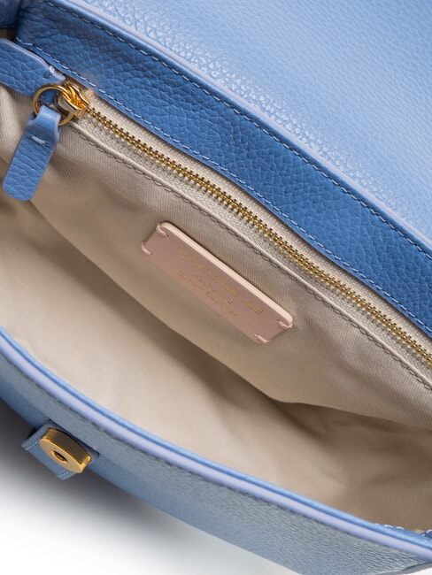 MAGALU Mini shoulder bag, in leather blue - Women&rsquo;s Bags