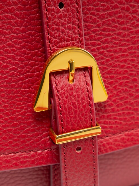 MAGALU Mini shoulder bag, in leather sangria - Women&rsquo;s Bags