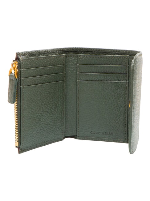 DEW Compact leather wallet seaweed - Women&rsquo;s Wallets