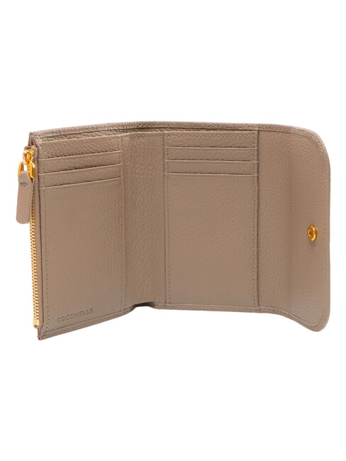 DEW Compact leather wallet warm taupe - Women&rsquo;s Wallets