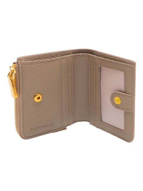 MYRINE Compact leather wallet warm taupe - Women&rsquo;s Wallets