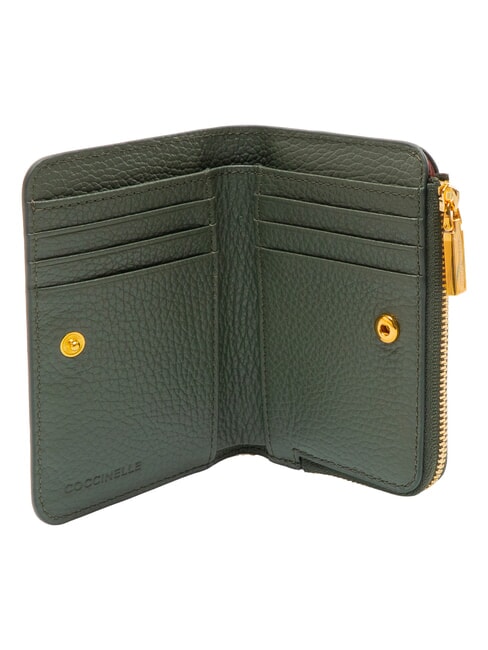 BINXIE Compact leather wallet seaweed - Women&rsquo;s Wallets