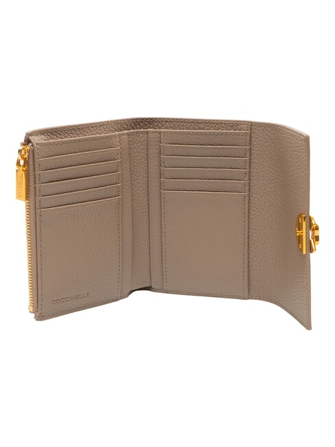 BINXIE Wallet with coin purse, in leather warm taupe - Women&rsquo;s Wallets