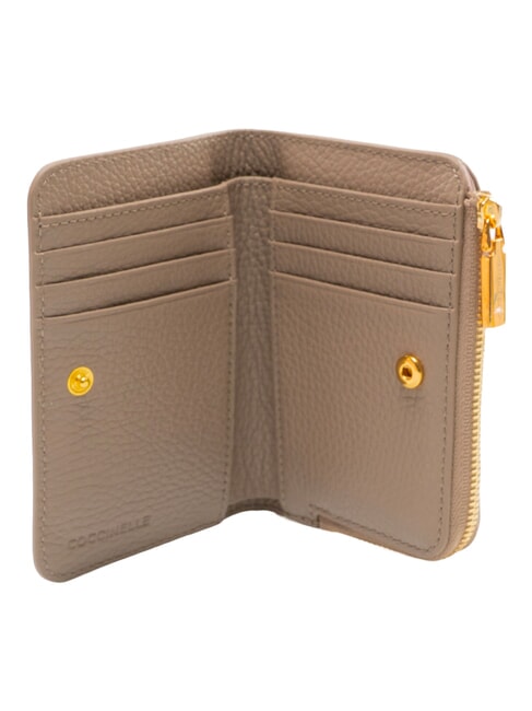 BINXIE Compact leather wallet warm taupe - Women&rsquo;s Wallets
