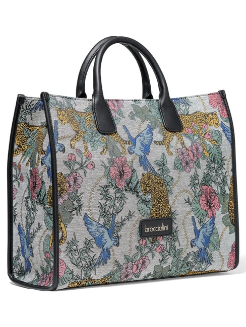 JACQUARD Handbag, with shoulder strap multi-gray - Women&rsquo;s Bags