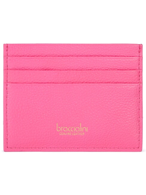 BASIC Flat leather card holder fuchsia - Women&rsquo;s Wallets