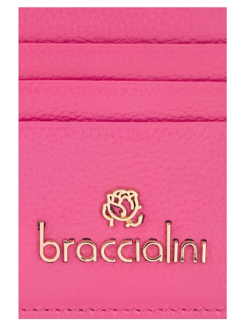 BASIC Flat leather card holder fuchsia - Women&rsquo;s Wallets