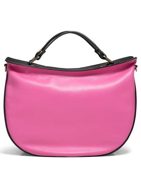 JASMINE  Handbag, with shoulder strap, in leather fuchsia/black - Women&rsquo;s Bags