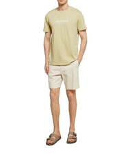 BIKKEMBERGS ICONIC Cotton T-shirt, short sleeve beige - T-shirt - 4