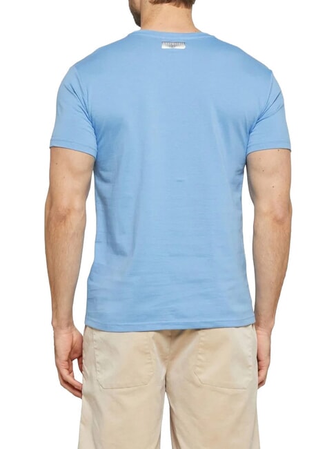 BASIC Short-sleeved, crew-neck T-shirt azure - T-shirt