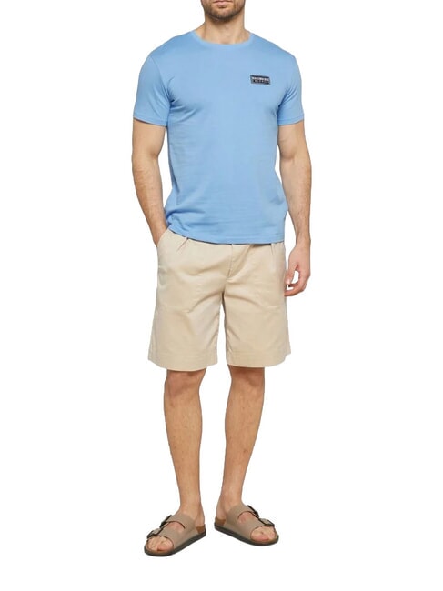 BASIC Short-sleeved, crew-neck T-shirt azure - T-shirt