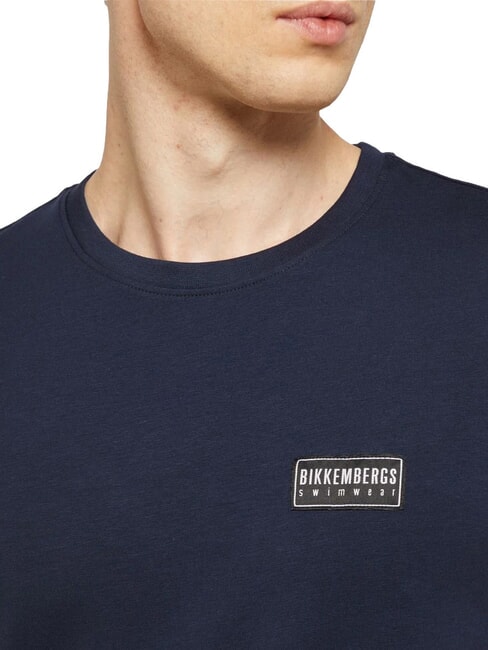 BASIC Short-sleeved, crew-neck T-shirt navy - T-shirt