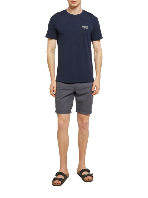 BASIC Short-sleeved, crew-neck T-shirt navy - T-shirt