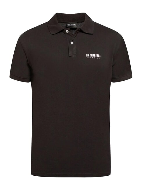 ICONIC Cotton polo shirt, short sleeve black - Polo shirt