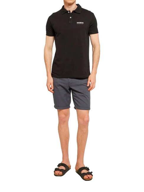 ICONIC Cotton polo shirt, short sleeve black - Polo shirt