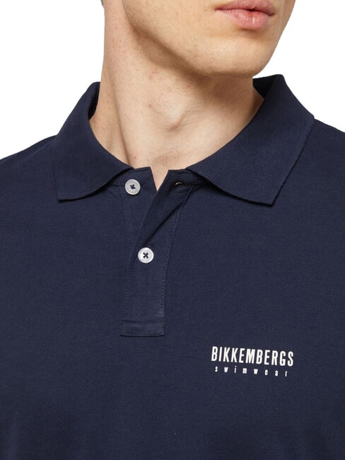 ICONIC Cotton polo shirt, short sleeve navy - Polo shirt