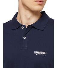 BIKKEMBERGS ICONIC Cotton polo shirt, short sleeve navy - Polo shirt - 3