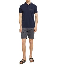 BIKKEMBERGS ICONIC Cotton polo shirt, short sleeve navy - Polo shirt - 4
