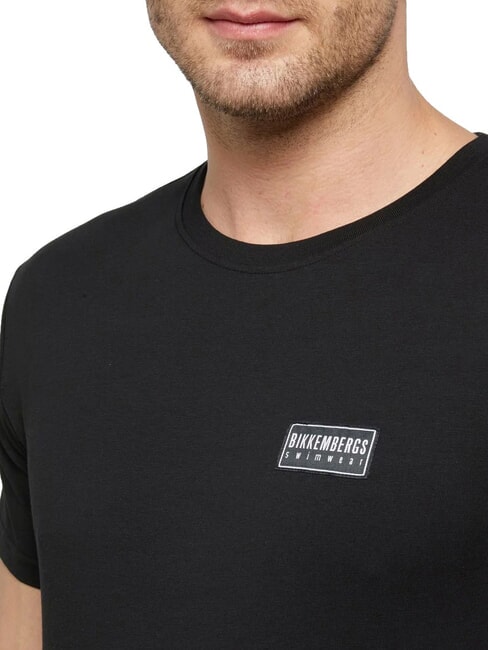 BASIC Short-sleeved, crew-neck T-shirt black - T-shirt