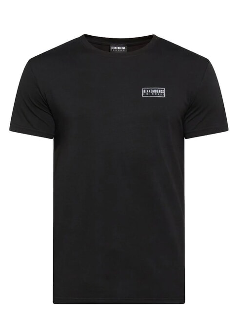 BASIC Short-sleeved, crew-neck T-shirt black - T-shirt
