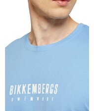 BIKKEMBERGS ICONIC Cotton T-shirt, short sleeve azure - T-shirt - 3