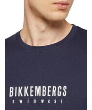 BIKKEMBERGS ICONIC Cotton T-shirt, short sleeve navy - T-shirt - 3