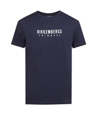 BIKKEMBERGS ICONIC Cotton T-shirt, short sleeve navy - T-shirt - 5