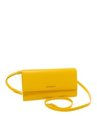 COCCINELLE METALLIC SOFT Leather clutch bag with shoulder strap - Women&rsquo;s Bags