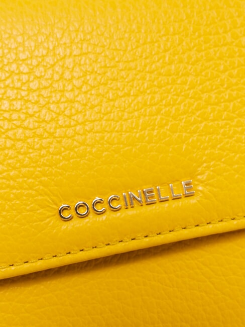 METALLIC SOFT Leather clutch bag with shoulder strap sunny - Women&rsquo;s Bags