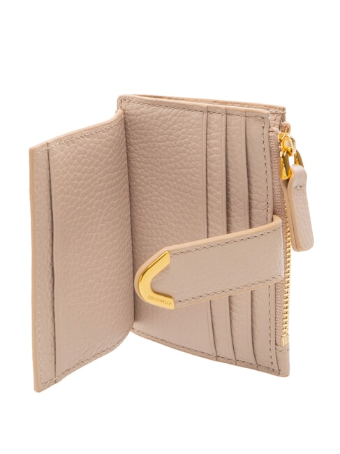 DEW Leather card holder with coin purse rosette - Women&rsquo;s Wallets