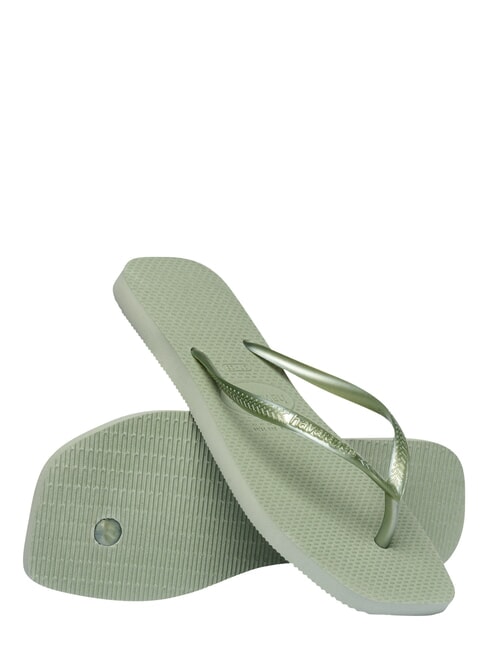 SLIM SQUARE Square Toe Flip Flops smoke green - Women&rsquo;s shoes