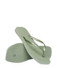 HAVAIANAS SLIM SQUARE Square Toe Flip Flops smoke green - Women&rsquo;s shoes - 4
