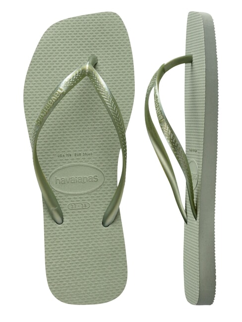 SLIM SQUARE Square Toe Flip Flops smoke green - Women&rsquo;s shoes