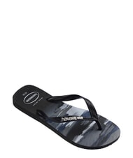 HAVAIANAS flip flops TOP CAMU BLACK / WHITE - Unisex shoes - 3