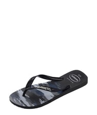 HAVAIANAS flip flops TOP CAMU BLACK / WHITE - Unisex shoes - 4
