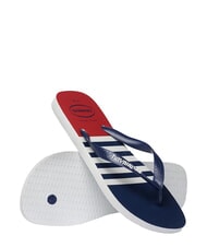 HAVAIANAS flip flops TOP NAUTICAL white/marine blue/apache red - Men&rsquo;s shoes - 4