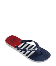 HAVAIANAS flip flops TOP NAUTICAL white/marine blue/apache red - Men&rsquo;s shoes - 3