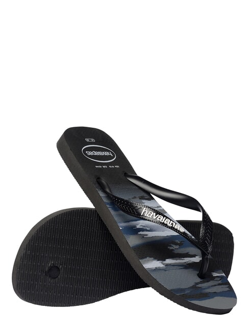 flip flops TOP CAMU BLACK / WHITE - Unisex shoes