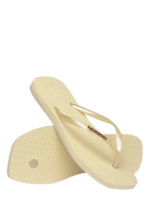 SQUARE LOGO Flip flops buttercream - Women&rsquo;s shoes